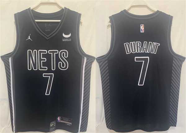 Mens Brooklyn Nets #7 Kevin Durant Black Stitched Basketball Jersey->brooklyn nets->NBA Jersey